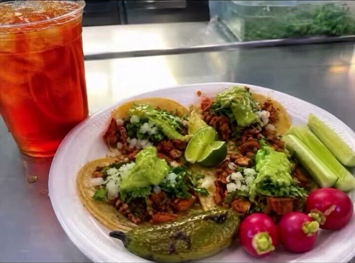 Tacos La Gorda — al pastor plate