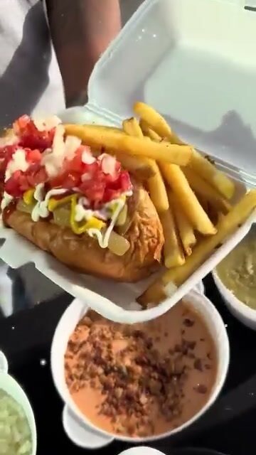 Tacos La Gorda — hot dog fries